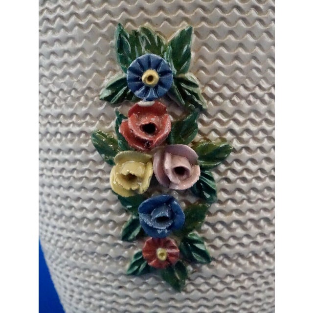 20th Century Ceramic Vase with Flowers in Relief from the Ilsa Factory, Albisola, Italy, 1920s For Sale - Image 17 of 18