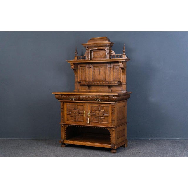 Wilhelminian Pine and Oak Buffet For Sale - Image 12 of 18