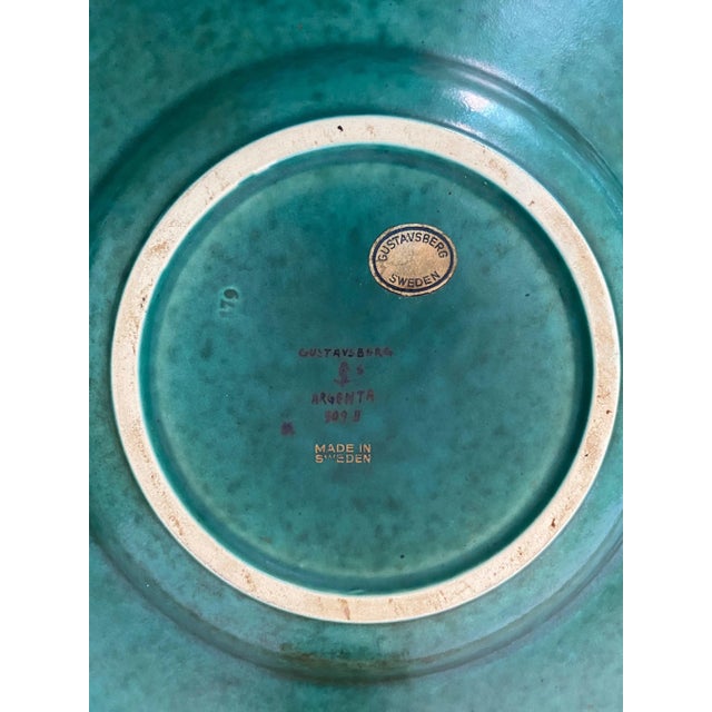 1940s Argenta Stoneware Plate by Wilhelm Kåge, Gustavsberg For Sale In New York - Image 6 of 7