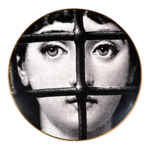 Mid-Century Modern Piero Fornasetti Rosenthal Themes & Variations Plate, Motiv 22, 1980s