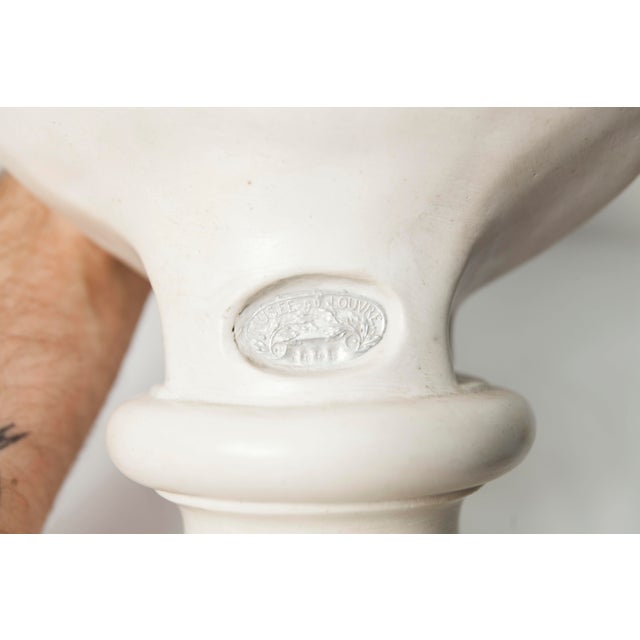 White Marble Bust of a Woman from Louvre Museum, 1445 For Sale - Image 8 of 18