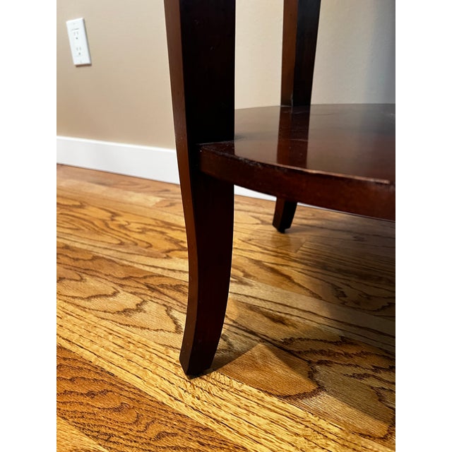 Late 20th Century Baker Furniture Milling Road Italian Provincial Mahogany and Burl Wood Side Table For Sale - Image 12 of 13