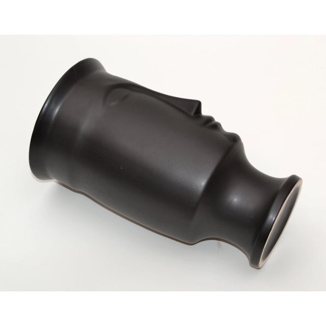 Ceramic Mid-Century Modern Black Face, Head Ceramic Vase Pottery For Sale - Image 7 of 13