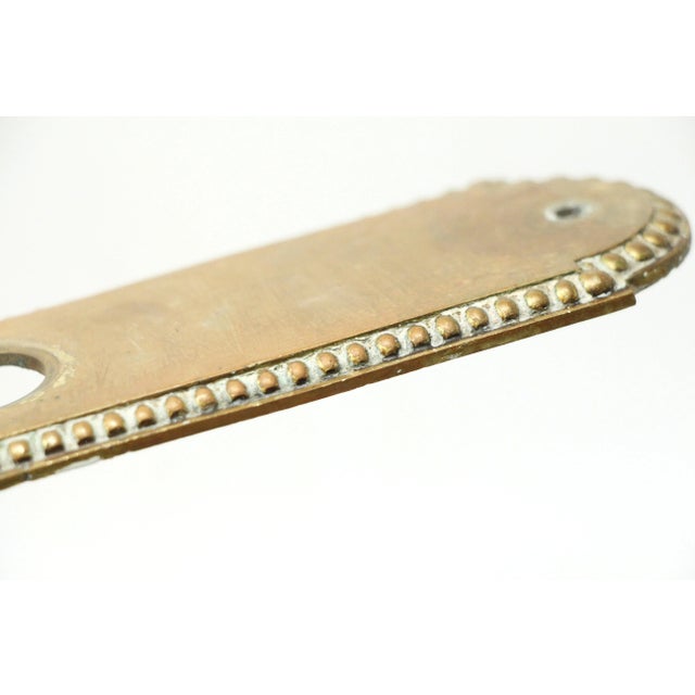 Mid 20th Century Set of Three Beaded Bronze French 11.625 In. Back Plates For Sale - Image 4 of 5