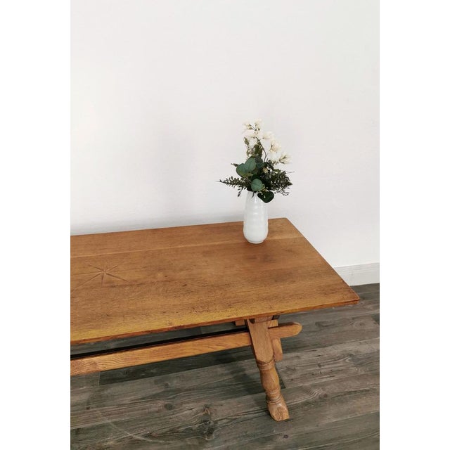 German Monastery Table with Inlay, 1600s For Sale - Image 4 of 14