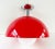 Mid-Century Modern Mid Century Cherry Red Semi-Flush Lights - A Pair For Sale - Image 3 of 9