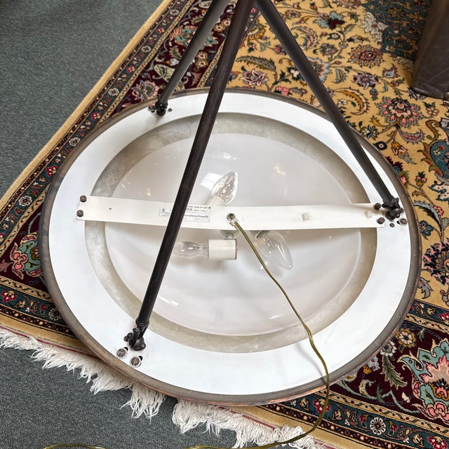 Metal Boyd Lighting Alabaster Dome Pendant, Vintage For Sale - Image 7 of 9