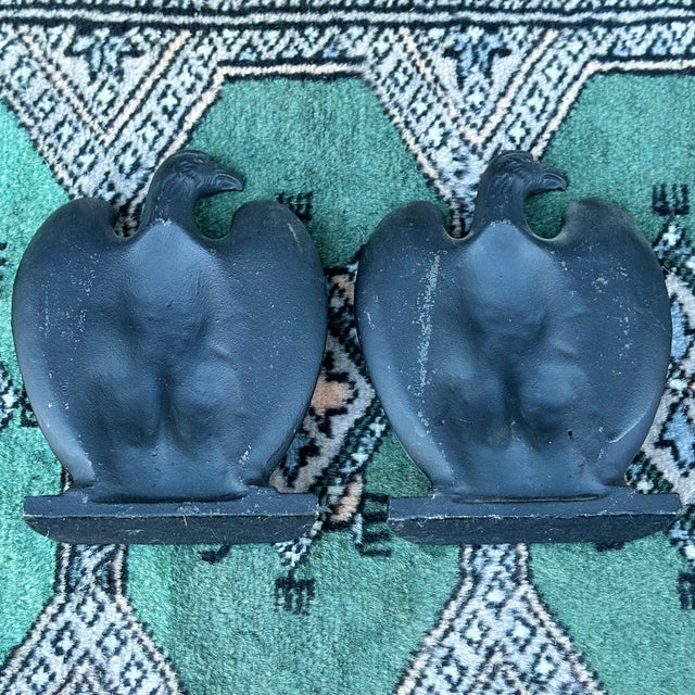 Antique Heavy Cast Iron American Eagle Bookends a Pair Chairish