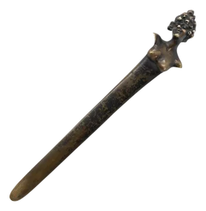 Art Nouveau Bronze Paper Knife by Alexandre Caron, 1890s