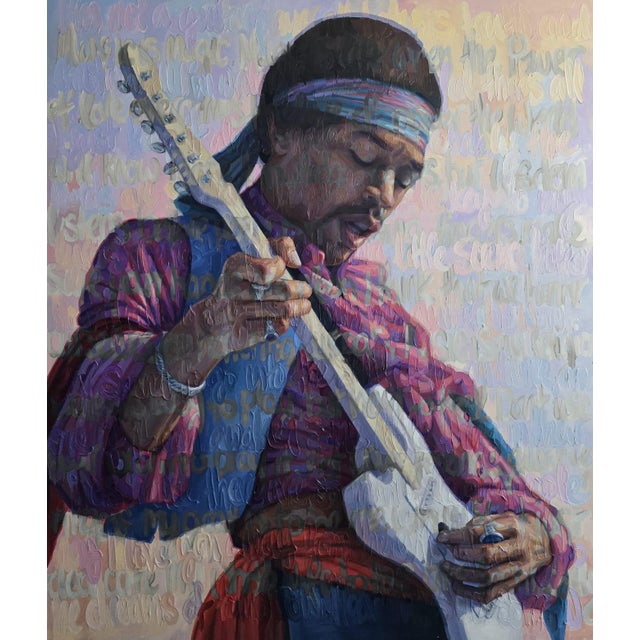 Purple Christina Major Oil on Canvas “Jimi” by Christina Major 56 x 66 2025 For Sale - Image 8 of 12