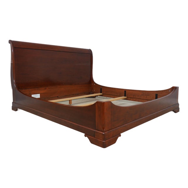 Stickley Cherry King Size Sleigh Bed For Sale