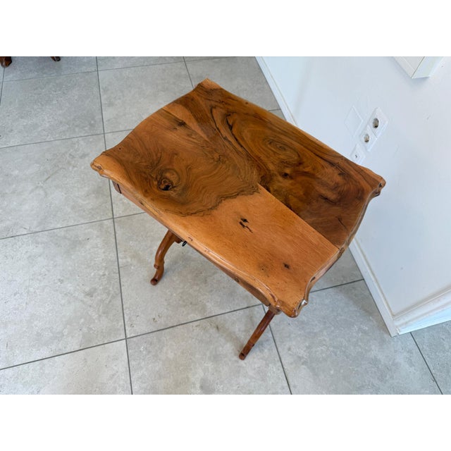 Wood Biedermeier Sewing Table in Spruce For Sale - Image 7 of 9