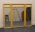 Asian High End Vintage Yellow Painted Asian Inspired Faux Bamboo 56" Tri-View Mirror 625-36 For Sale - Image 3 of 7