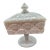 VTG Westmoreland Milk Glass Candy Dish Old Quilt Pattern Pedestal Compote 6.5”h For Sale