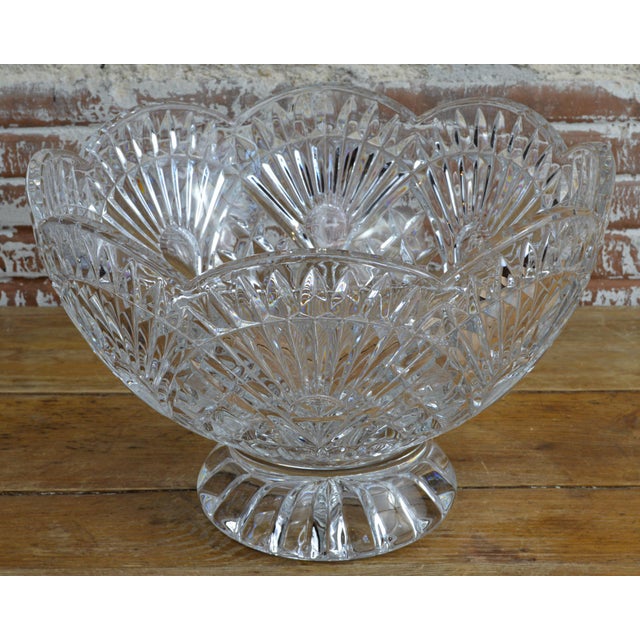 Scalloped Edge Glass Serving Bowl Chairish
