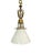 1940s Vintage Brass and Opaline Pendant Lamp, 1940s For Sale - Image 5 of 9