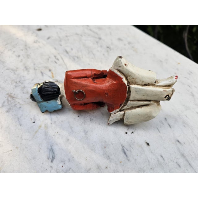 Wood Carved Figure in Beech, 1890s For Sale - Image 7 of 8