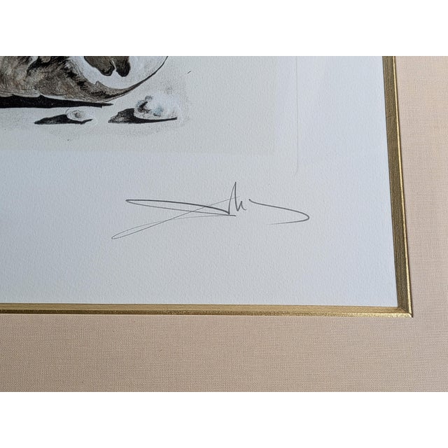 Salvador Dalí - The Archangel Raphael / The Redeemer Angel, 1970-80s Hand-Signed Aquatint and Relief with Hand-coloring on...