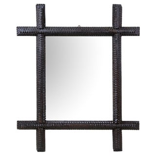 Rustic Tramp Art Wall Mirror, Austria, 1870s For Sale