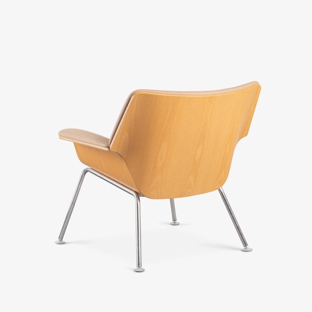 Swoop Plywood Lounge Chairs in Camel Wool & Ash by Brian Kane for Herman Miller, Pair For Sale In New York - Image 6 of 12
