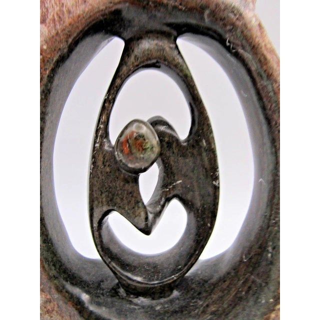 1950s Emerson Butawu African Shona Carved Serpentine Stone Sculpture For Sale - Image 10 of 12