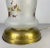Vintage spring milk glass floral table lamp Stunning lamp with flower paintings and brass elements. 1 bulb (not included )...