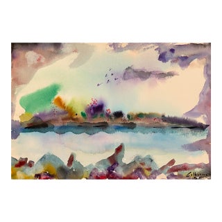 1952 Robert Colborne Modern Landscape Painting For Sale