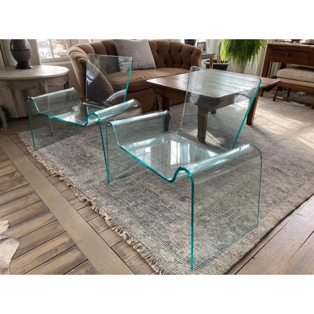 Transparent Modern Lucite Lounge Chairs -Pair For Sale - Image 8 of 13