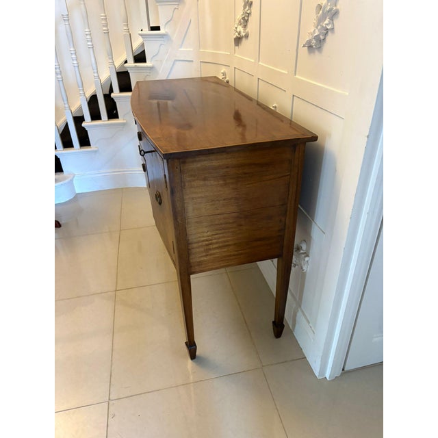 Antique Edwardian Flame Mahogany Bow Front Sideboard, 1900 For Sale - Image 6 of 16