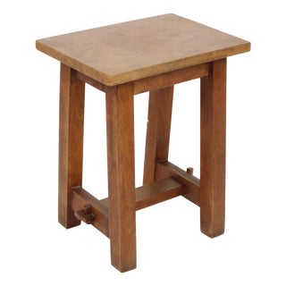 Rustic Wooden Stool, Southern France, 1950s For Sale