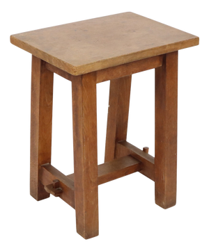 Rustic Wooden Stool, Southern France, 1950s