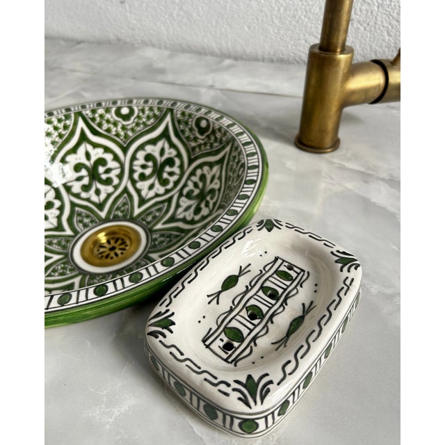 Undermount Sink With Soap Holder, Ceramic Basin- 2 Piece Set For Sale - Image 6 of 9