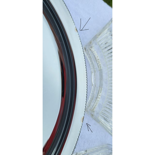 Chrome Mid Century Kromex Pressed Glass on Pedastal Relish Entertainment Set For Sale - Image 8 of 12