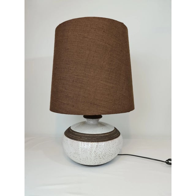 Large Glazed Ceramic Table Lamp, 1970s For Sale - Image 12 of 12