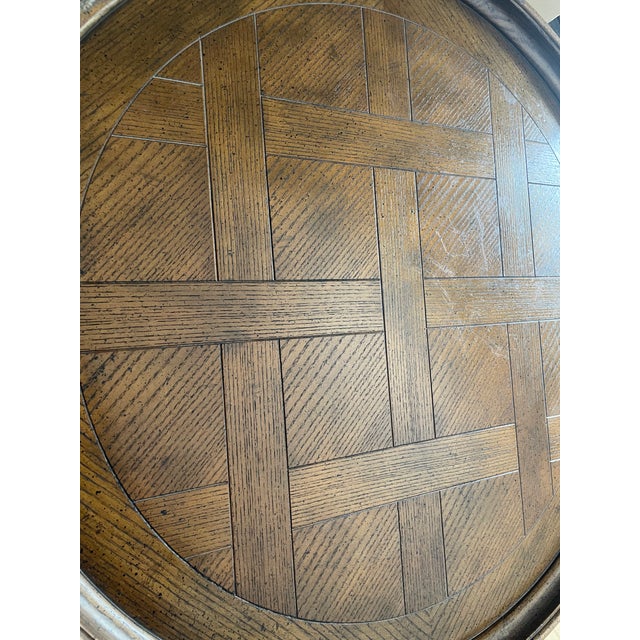 Baker Furniture Company Vintage Country French Oak Round Side Table - Mid 20th Century For Sale - Image 11 of 11