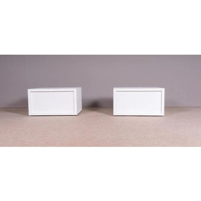 Bedside Tables in Striped Wood with 2 Drawers, Set of 2 For Sale - Image 5 of 6