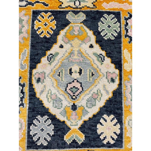 Contemporary Turkish Oushak Rug 2'2" x 2'11" For Sale - Image 3 of 4