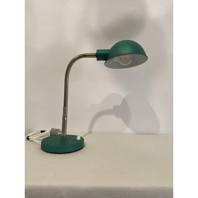 Mid-Century Modern Mid-Century Modern Adjustable Gooseneck Desk Lamp in Emerald Green, 1960s For Sale - Image 3 of 18