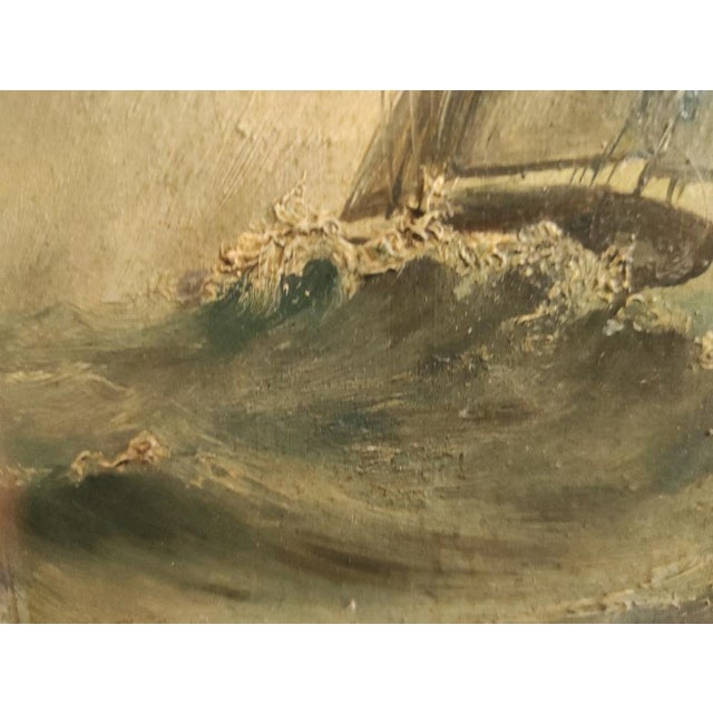 Chauvry, French Seascape, Oil Painting, 1929 For Sale - Image 10 of 17