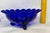 1980’s Mosser Glass Cobalt Blue Footed Centerpiece Fruit Bowl - 8” Wide For Sale - Image 9 of 12
