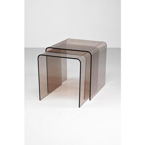 Acrylic Nesting Tables, Set of 2 For Sale - Image 9 of 9