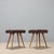 Vintage Stools in Beech and Leatherette, Italy, 1950s, Set of 2 For Sale - Image 6 of 8