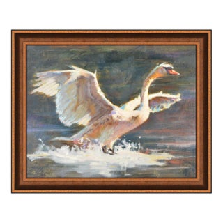 Late 20th Century Swan in Flight, Jenny Buckner For Sale