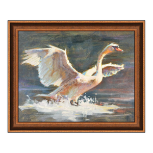 Late 20th Century Swan in Flight, Jenny Buckner