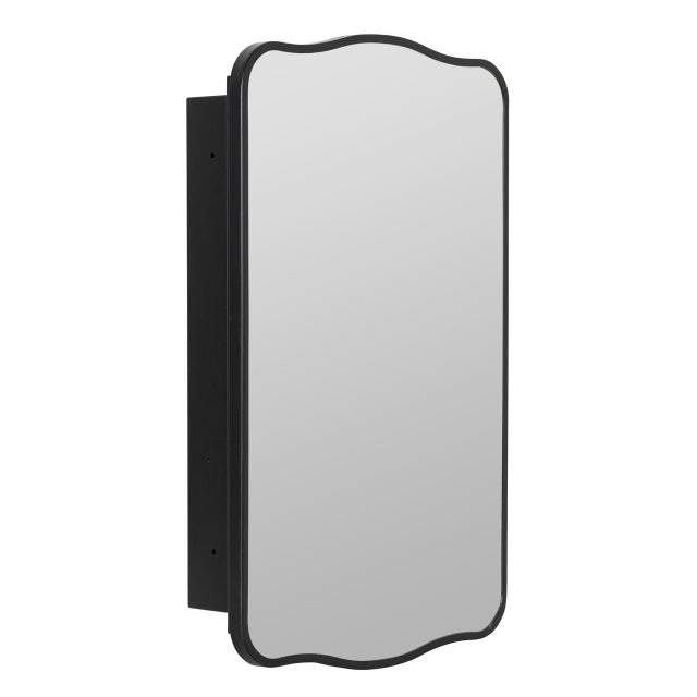 The Jefain Black Medicine Cabinet pairs a sleek matte black metal frame with a clean rectangular silhouette for a modern,...