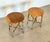 Round Wooden and Wicker Coffee Tables, 1970s, Set of 2 For Sale - Image 6 of 13