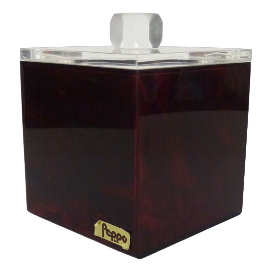 Vintage Ice Bucket in Acrylic Glass from Peppo, Italy, 1970s For Sale