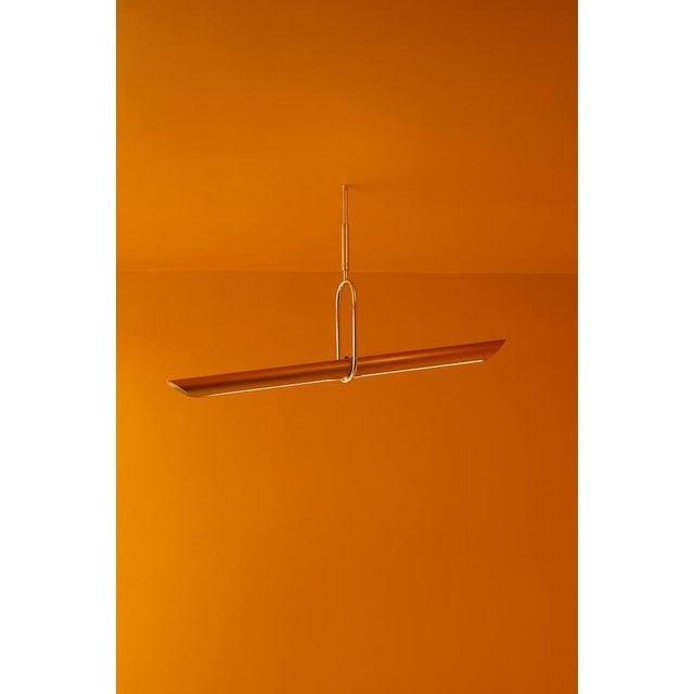 Metal Frozen Apricot Calame Pendant Lamp by Jennifer Midoz For Sale - Image 7 of 8