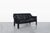 1970s Vintage Black Leather Cab 415 Settee by Mario Bellini for Cassina For Sale - Image 5 of 13