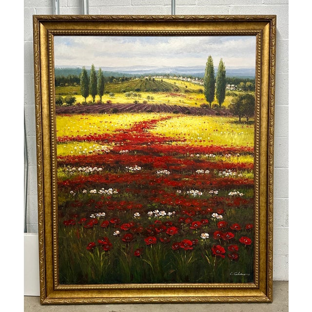 Early 21st Century C. Giliano Grand-Scale Italian Countryside Oil Paintings – Pair For Sale - Image 5 of 18